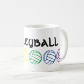 Mug Musique Rainbow Volleyball (Devant droit)