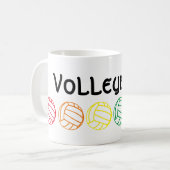 Mug Musique Rainbow Volleyball (Devant gauche)