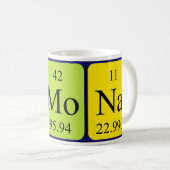 Mug Musique Ramona nom de table périodique (Devant droit)