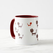 Mug Musique Ringer de chats noirs (Devant gauche)