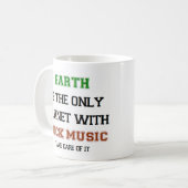 Mug musique rock, seule terre (Devant gauche)