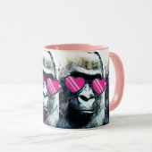 Mug Musique rose de Gorilla (Devant droit)