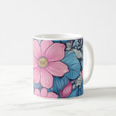 Mug Musique rose et bleue (Devant droit)