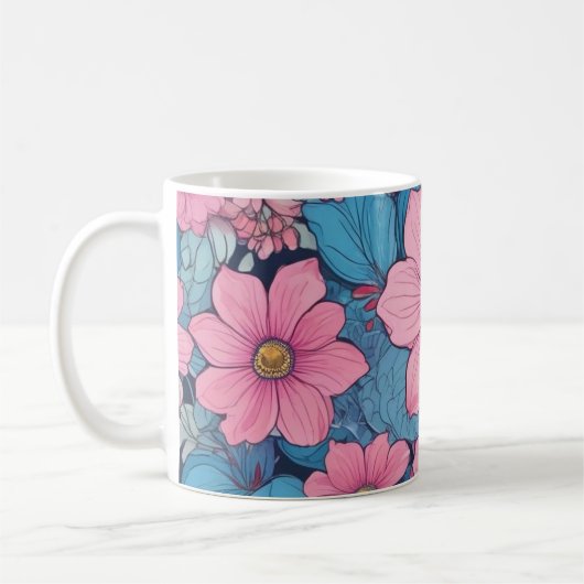 Mug Musique rose et bleue (Gauche)