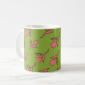 Mug Musique rose et verte au calme (Devant gauche)