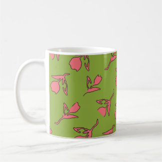 Mug Musique rose et verte au calme