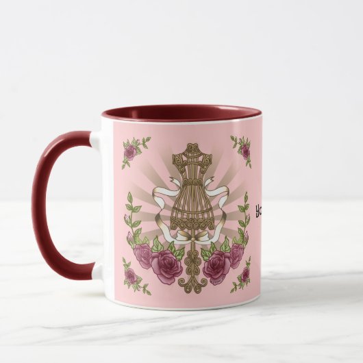 Mug Musique Rose mannequin (Gauche)