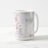 Mug Musique rose mignonne de vacances Snowman (Devant droit)