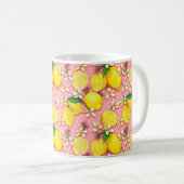 Mug Musique rose Motif à fleur de citron (Devant droit)