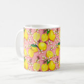 Mug Musique rose Motif à fleur de citron (Devant gauche)
