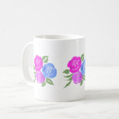 Mug Musique Rose rose et bleue (Devant gauche)