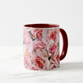 Mug Musique rose Roses (Devant droit)