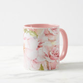 Mug Musique rose Roses (Devant droit)
