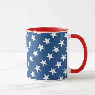 Mug Musique rouge blanc et bleu étoile