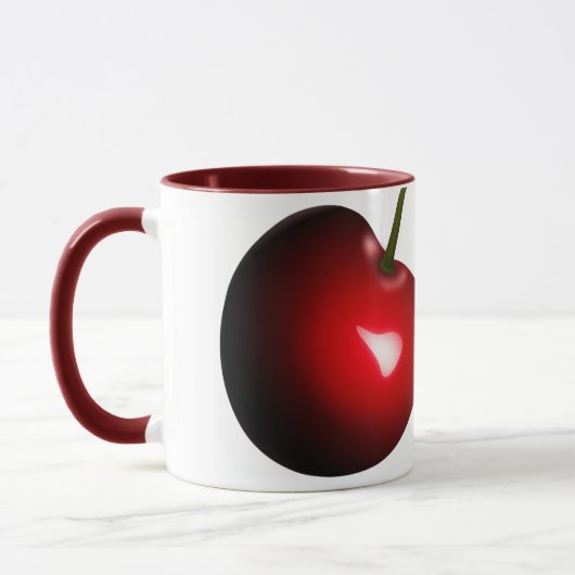 Mug Musique rouge cerise (Gauche)
