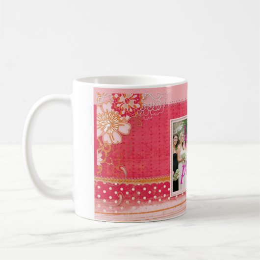 Mug Musique rouge et rose (Gauche)