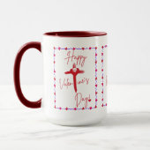 Mug Musique rouge Heureuse Sainte-Valentin (Gauche)