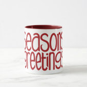 Mug Musique rouge Joyeuses Fêtes (Centre)