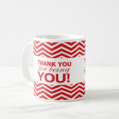 Mug Musique rouge Merci Chevron (Devant gauche)