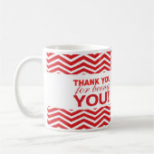 Mug Musique rouge Merci Chevron (Gauche)