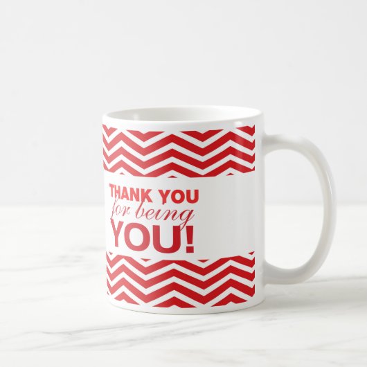 Mug Musique rouge Merci Chevron (Droite)