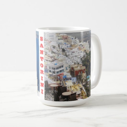 Mug Musique Santorini sur l'île de Grèce (Devant droit)