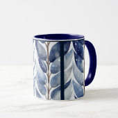 Mug Musique Sérénité Feuille Bleue (Devant droit)