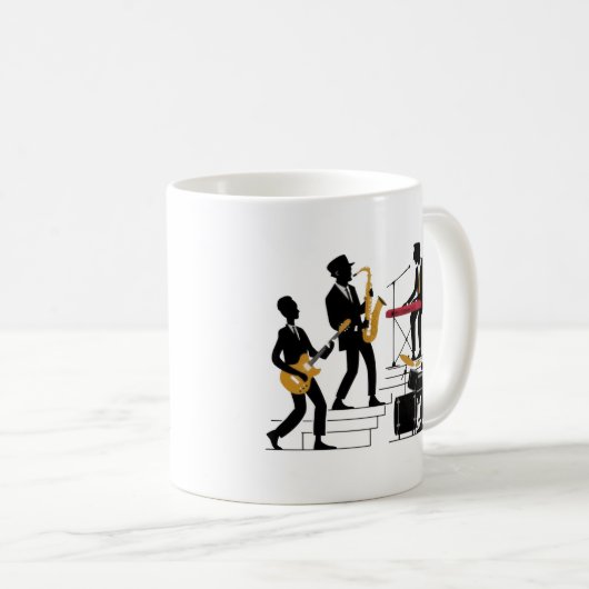 Mug Musique Silhouette (Devant droit)