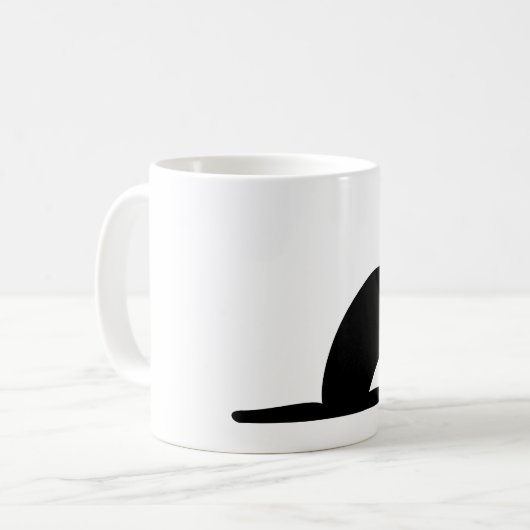 Mug Musique Silhouette de chat (Devant gauche)