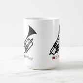 Mug Musique silhouette de trompette (Centre)