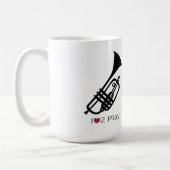 Mug Musique silhouette de trompette (Gauche)