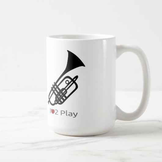 Mug Musique silhouette de trompette (Droite)