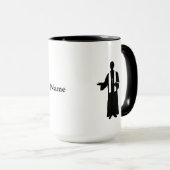 Mug Musique Silhouette du prêtre (Devant droit)