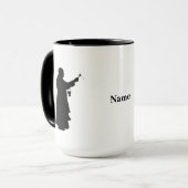 Mug Musique Silhouette du prêtre (Devant gauche)