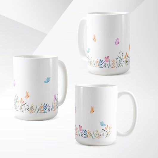Mug Musique simple de conception de fleurs