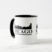 Mug Musique Skyline de Chicago (Devant gauche)