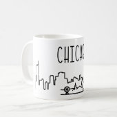 Mug Musique Skyline de Chicago (Devant gauche)