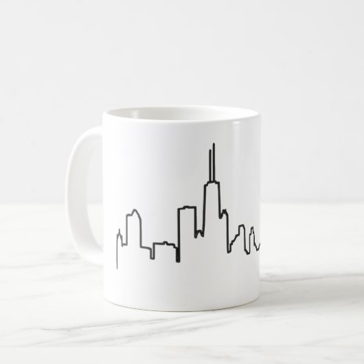 Mug Musique Skyline de Chicago (Devant gauche)
