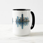 Mug Musique Skyline de Chicago (Devant droit)