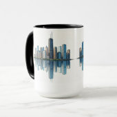Mug Musique Skyline de Chicago (Devant gauche)