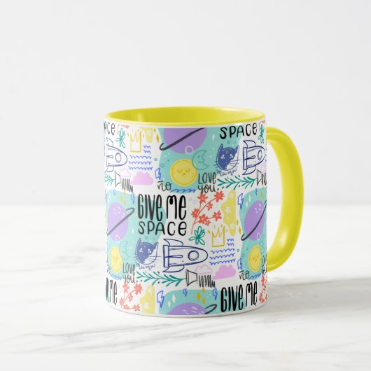 Mug Musique Space Cats (Devant droit)