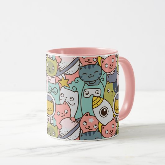 Mug Musique Space Cats (Devant droit)