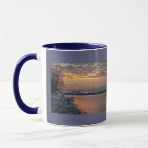 Mug Musique Sunset de la rivière Wintertime