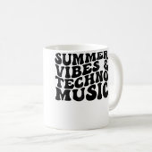 Mug Musique Techno d'été Vibes EDM Rave Plage (Devant droit)