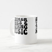 Mug Musique Techno d'été Vibes EDM Rave Plage (Devant gauche)