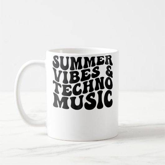 Mug Musique Techno d'été Vibes EDM Rave Plage (Gauche)