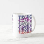 Mug Musique Techno Psychedelique Style Edm Dj Rave (Devant droit)