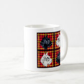 Mug Musique Terrier écossais noir et blanc (Devant droit)