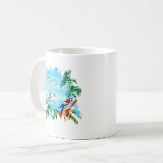 Mug Musique tropicale de plage (Devant gauche)