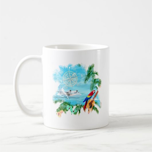 Mug Musique tropicale de plage (Gauche)